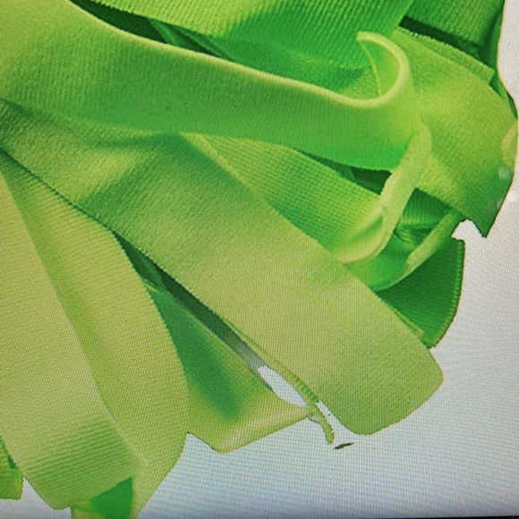 NWT - Pomchies Pom - I.D. Tag Your Bag Neon Lime Green Fringe Snap On Pom-Poms - Picture 3 of 5